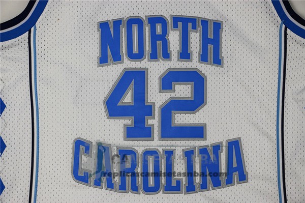 Camiseta NCAA Universidad de Carolina del Norte Stackhouse Blanc